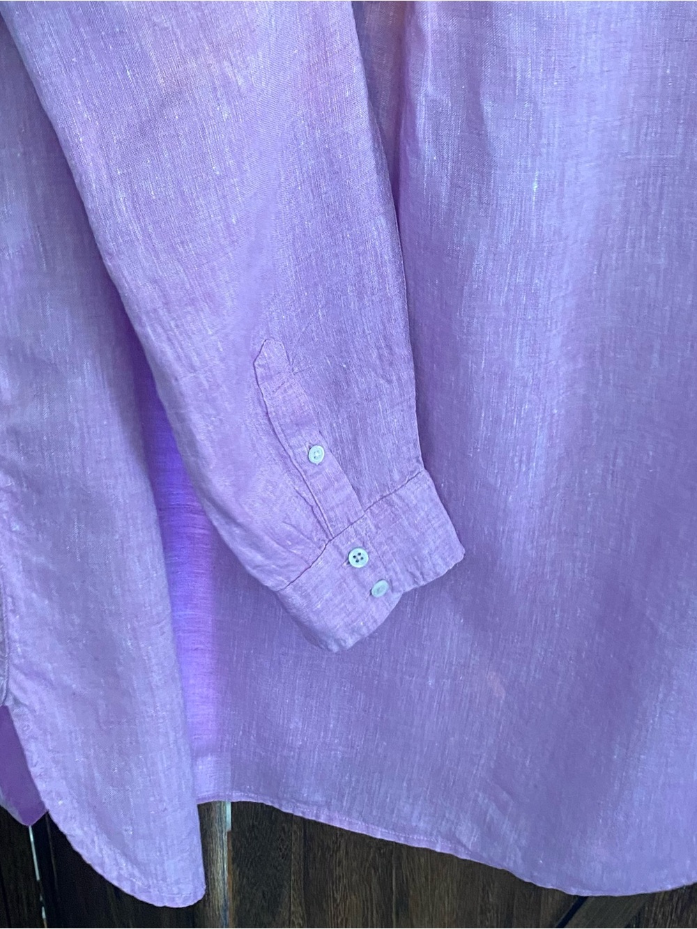 Talbots Lavender Linen Tunic Top - Picture 7 of 8